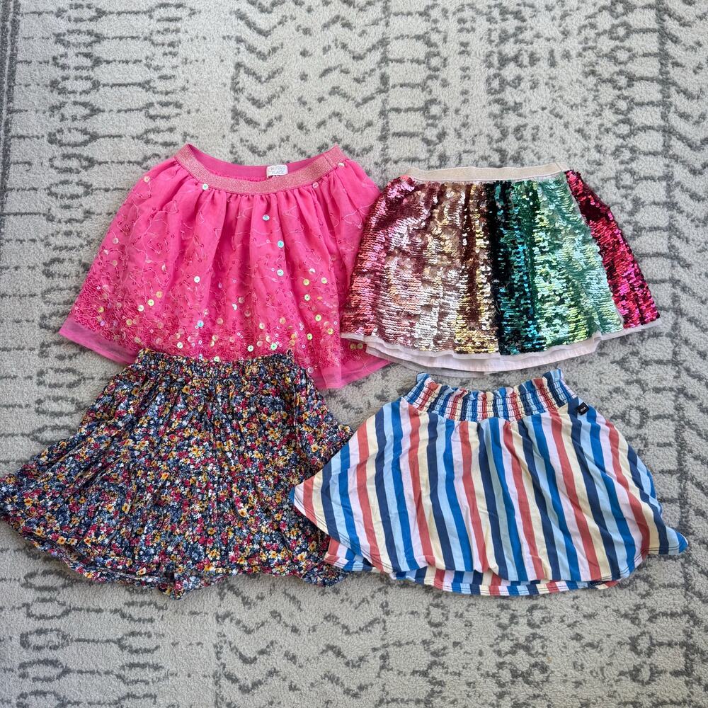 Girls Colorful Summer Skirt Bundle Size 5